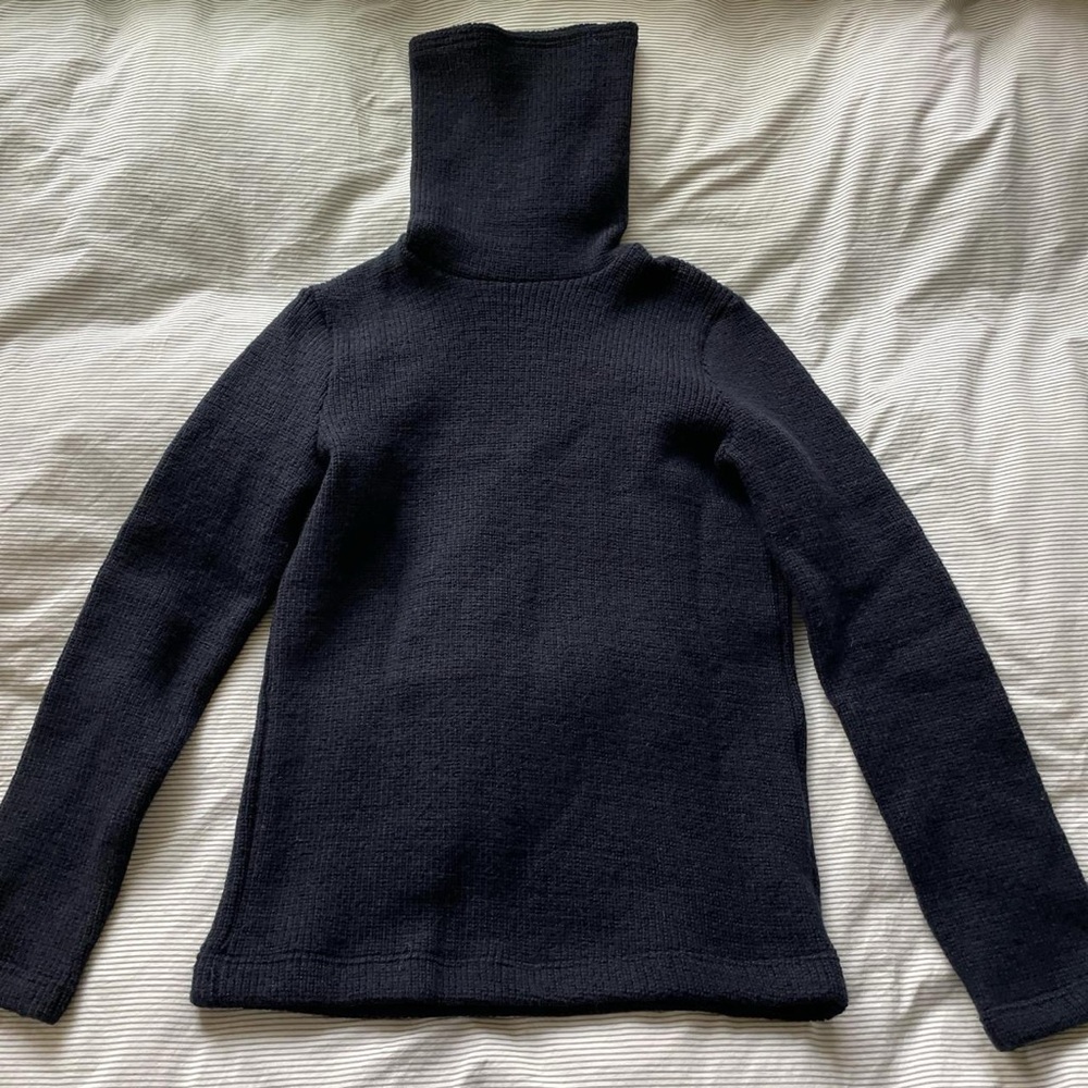 Comme des garcons tricot dark navy wool turtleneck